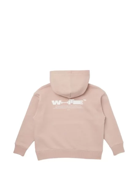 Dětska mikina s kapucí Off-white bílá
