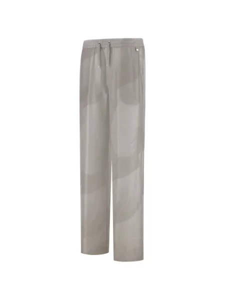 Pantaloni Herno de mătase cu model floral cu imagine gri
