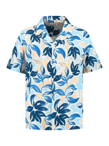 Shiwi Košile Vic světlemodrá / tmavě modrá / jasně oranžová bílá