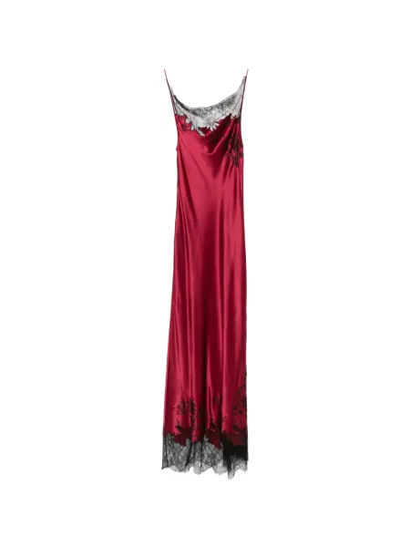 Rochie maxi Carine Gilson din dantelă roșu