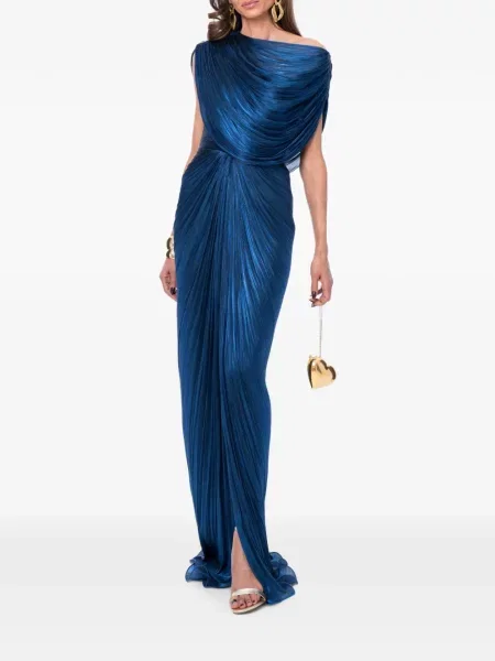 Rochie maxi Ana Radu drapată albastru