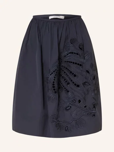 Dorothee Schumacher Sukně Embroidered Beauty S Krajkou tmavě modrá