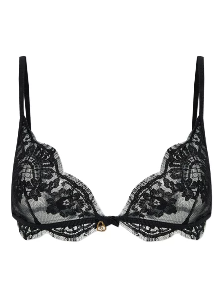 Sutien Dsquared2 cu model floral din dantelă negru