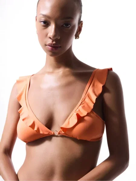 Penti Bikini zgornji del pastelno oranžna
