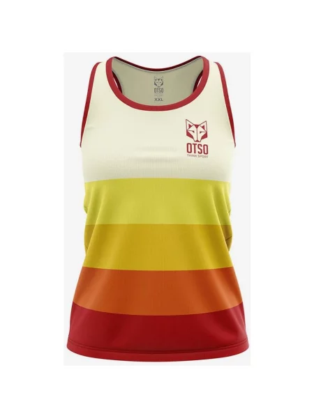 Koszulka bez rękawów Otso Stripes XS pomarańczowa
