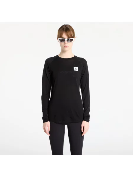 Termo spodnje perilo Saysky iz merina z dolgimi rokavi črna