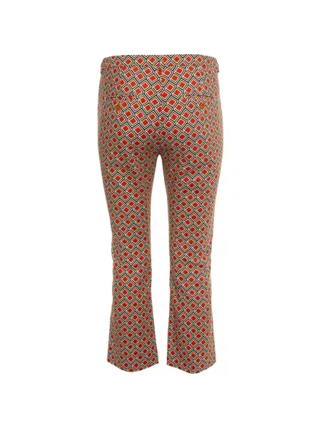 Ošišano hlače Weekend Max Mara s printom narančasta