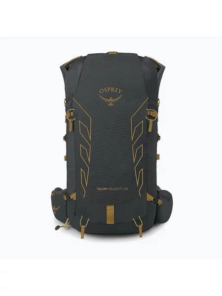 Rucsac turistic pentru bărbați Osprey Talon Velocity 20 l dark charcoal/tumbleweed yellow gri