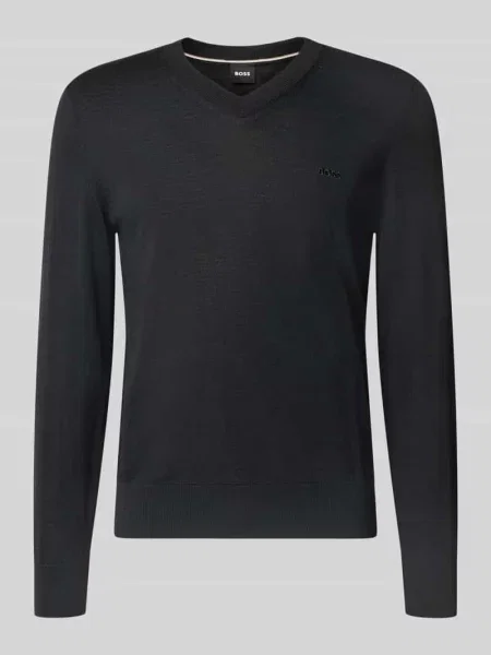 BOSS sweter wełniany H-Melba-L czarny