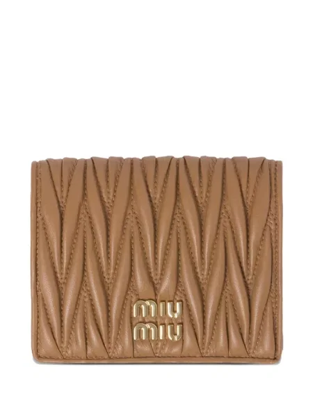 Portofel Miu Miu din piele maro