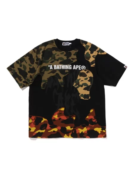 Tricou A Bathing Ape® cu model camuflaj negru