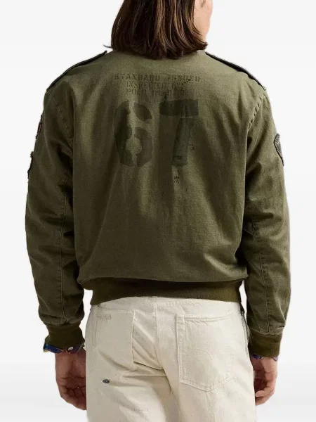 Tricou Polo Ralph Lauren cu decolteu rotund de mătase cu dungi alb