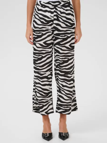 Kaffe Pantaloni Dacia negru alb