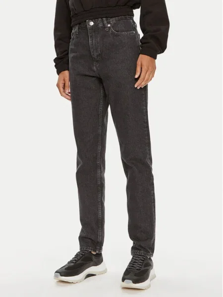 Calvin Klein Jeans Blugi Mom Fit gri