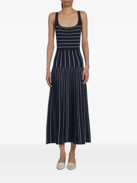 Rochie Adam Lippes cu dungi albastru