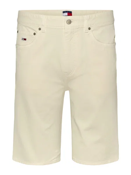 Rifľové krátke nohavice Tommy Jeans béžová