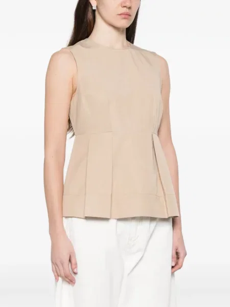 Bluzka Vince bez rękawów plisowana