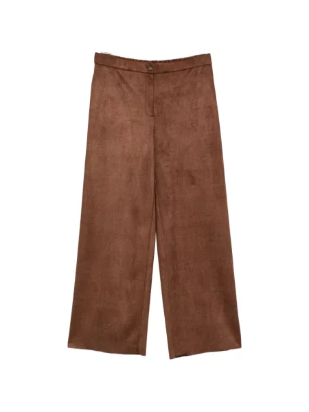 Pantaloni palazzo Marina Rinaldi de catifea maro