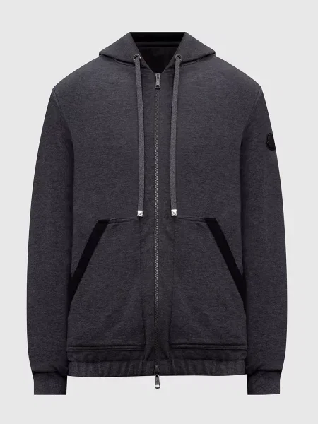 Двостороння спортивна куртка з нашивкою логотипа Moncler сіра