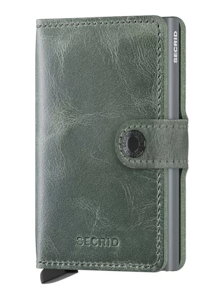 Secrid Miniwallet Vintage Sage Unisex Portfel Secrid MV-Sage-One-size Size: One size zielony