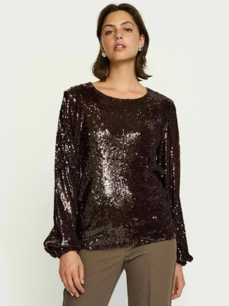 Soft Rebels Tricou Maddison închis maro
