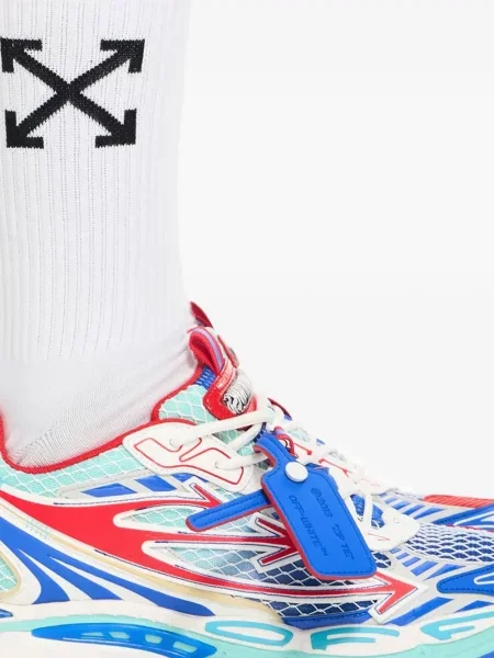 Sneakerși Off-white plasă de plasă alb