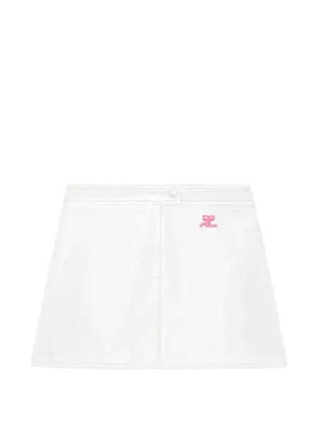 Fusta mini Courreges alb