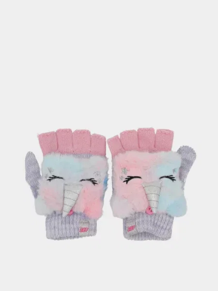 Skechers Flip Top Pretty Unicorn Рукавиці Для дівчаток Мультиколор Поліестер/акрил