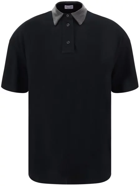 Tricou polo Brunello Cucinelli negru