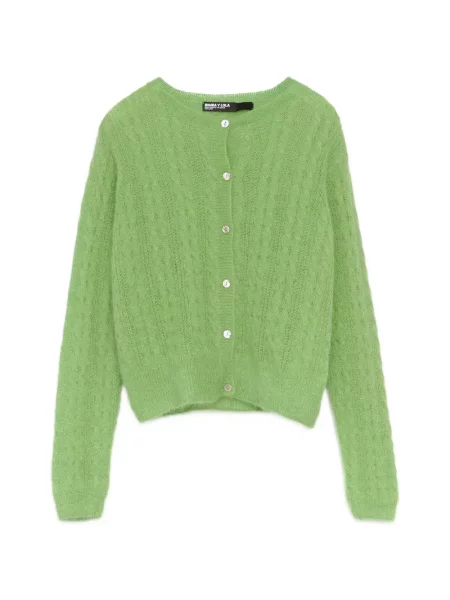 Cardigan Bimba Y Lola de mohair verde