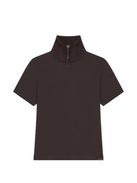 Gulerat tricou Courreges maro