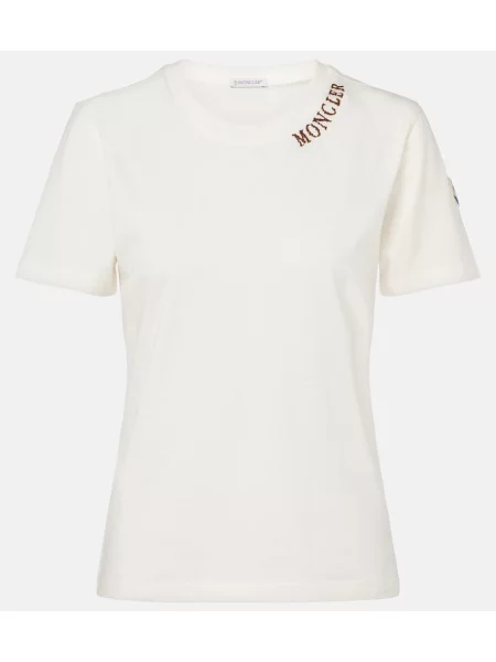 Tricou Moncler cu autograf alb