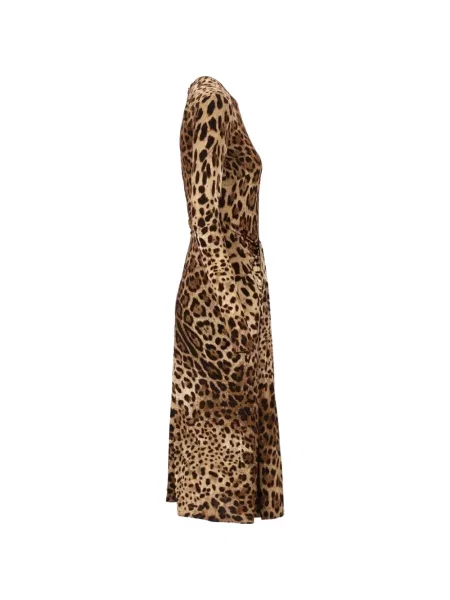 Rochie Dolce & Gabbana cu imagine din jerseu maro