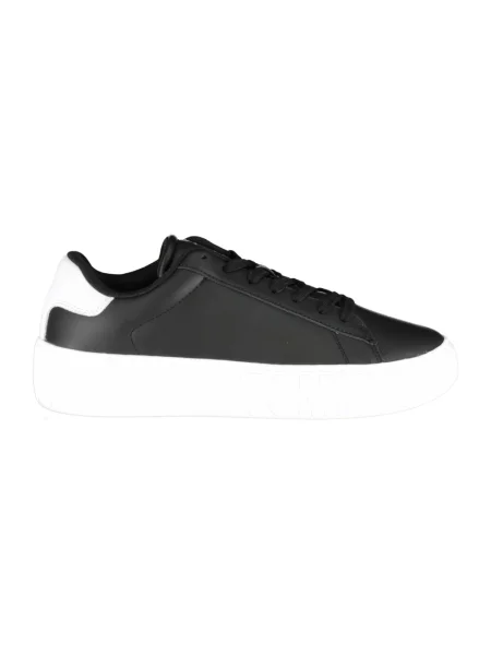 Lniane trampki Tommy Jeans czarne