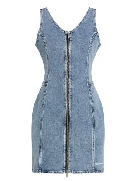 Rochie din denim Karl Lagerfeld Jeans de costum albastru