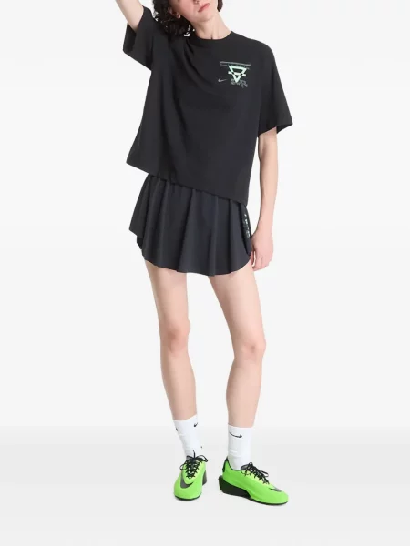 Tricou Nike cu imagine din fleece cu dungi de tigru albastru