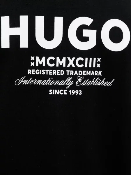 Hugo Blue t-shirt z nadrukiem czarny