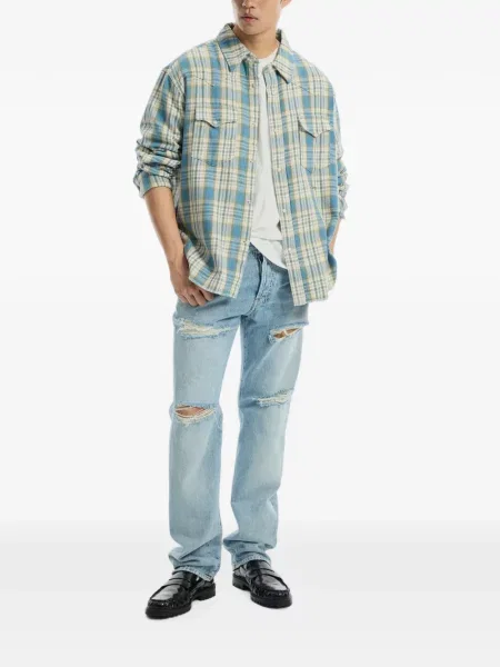 Blugi Acne Studios zdrențuiți albastru
