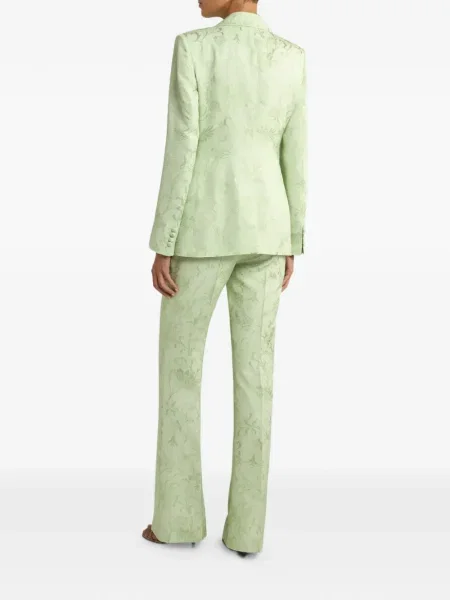 Geacă Etro cu model floral din jacard verde