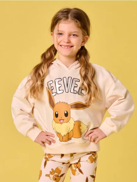Sinsay Mikina s potiskem Pokémon béžová