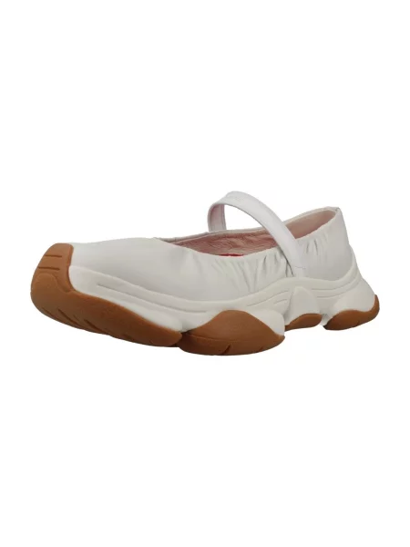 Camper balerini de piele Karst 2 alb