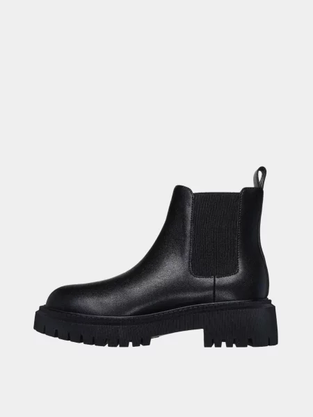 Кожаные ботинки Skechers черные