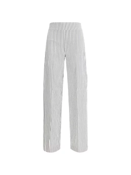 Pantaloni Avenue Montaigne cu dungi alb