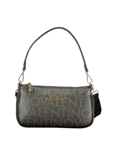 Lniana torebka Valentino Bags czarna