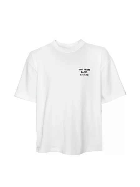 Drôle de Monsieur t-shirt Le T-Shirt Slogan z nadrukiem biały
