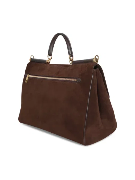 Torebka Dolce And Gabbana skórzana brązowa