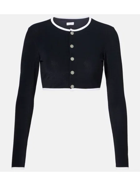 Kardigan Jade Swim o krotszym kroju frotte czarny