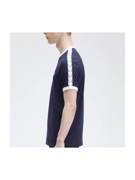 T-shirt FRED PERRY Taped Ringer T-Shirt Carbon Blue S plava