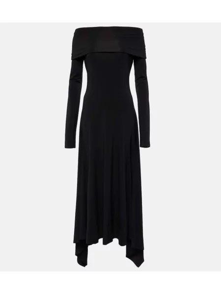Rochie maxi Max Mara din jerseu de costum negru