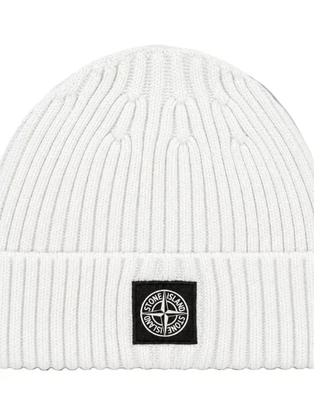 Czapka dziecięca Stone Island biała